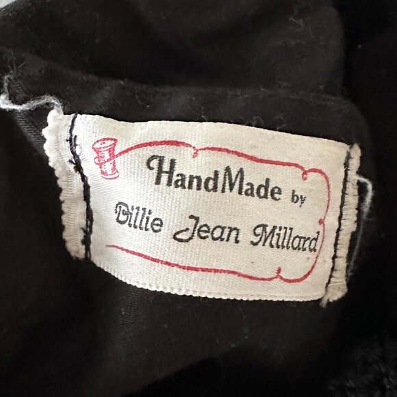 Vintage Handmade Black Crochet Drawstring Bucket Bag Boho Hippie Cottagecore - Picture 11 of 11